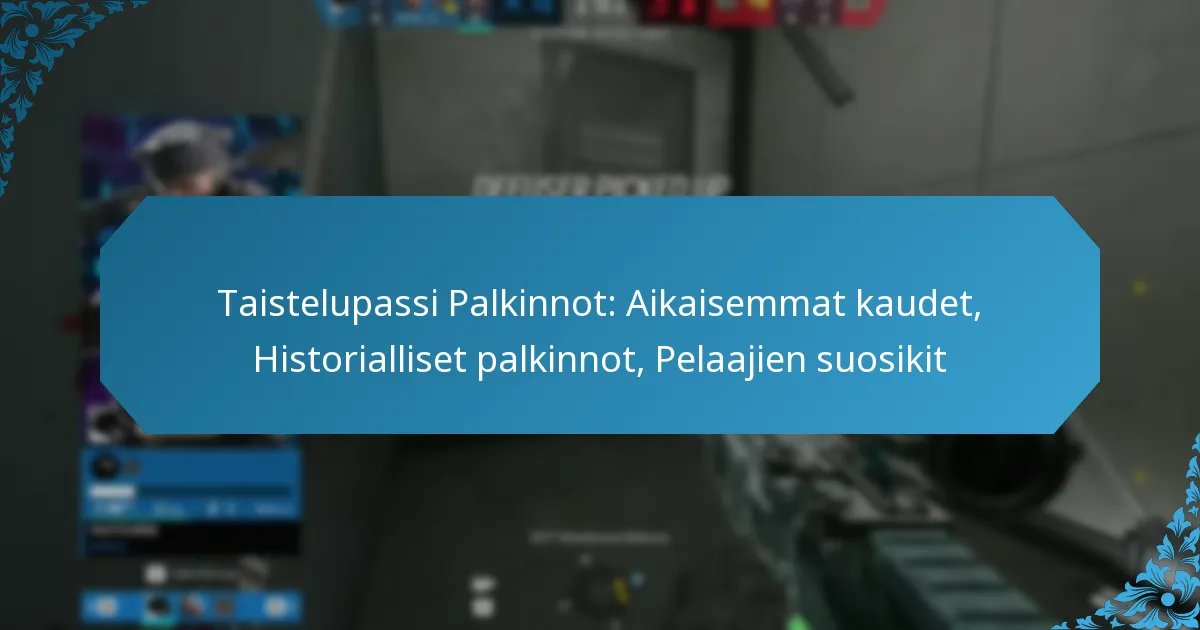 Taistelupassi Palkinnot: Aikaisemmat kaudet, Historialliset palkinnot, Pelaajien suosikit