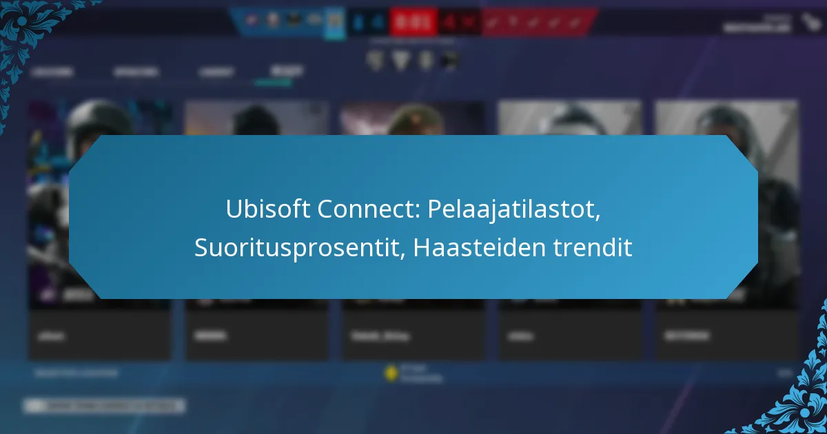 Ubisoft Connect: Pelaajatilastot, Suoritusprosentit, Haasteiden trendit