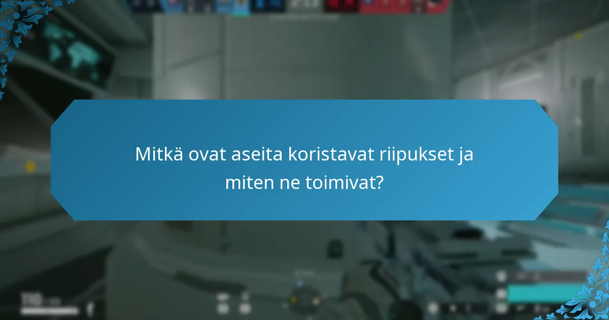 Mitkä ovat aseita koristavat riipukset ja miten ne toimivat?